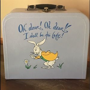 Alice in Wonderland Cheshire Cat train case mini suitcase lunchbox trunk makeup